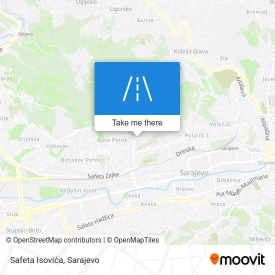 Safeta Isovića map
