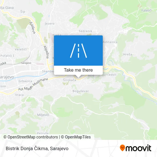 Bistrik Donja Čikma map