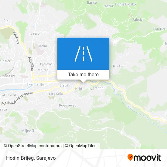 Hošin Brijeg map