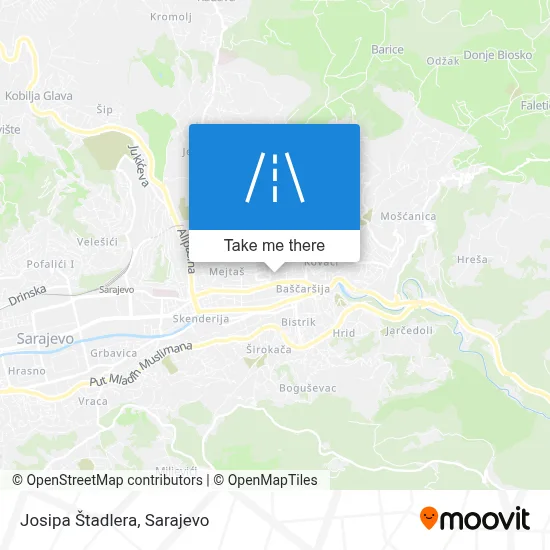 Josipa Štadlera map