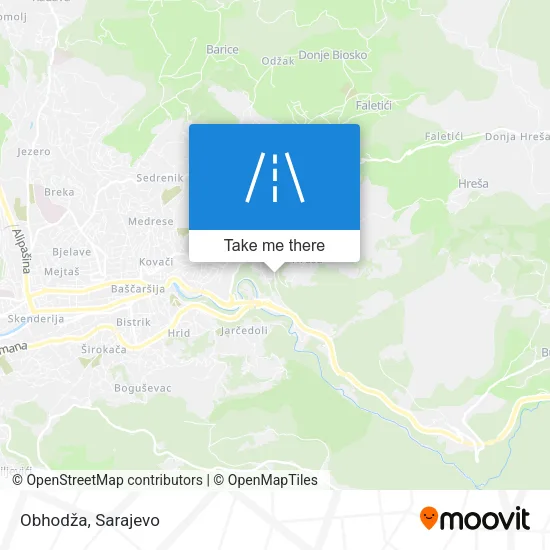 Obhodža map