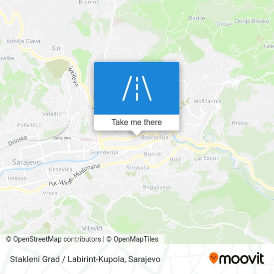 Stakleni Grad / Labirint-Kupola map
