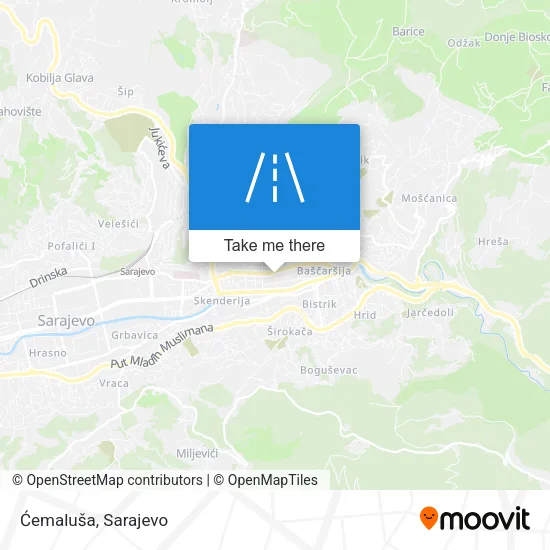 Ćemaluša map
