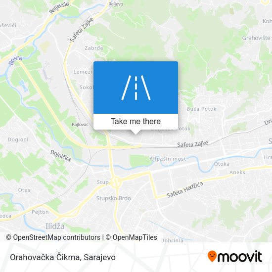 Orahovačka Čikma map
