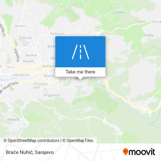 Braće Nuhić map