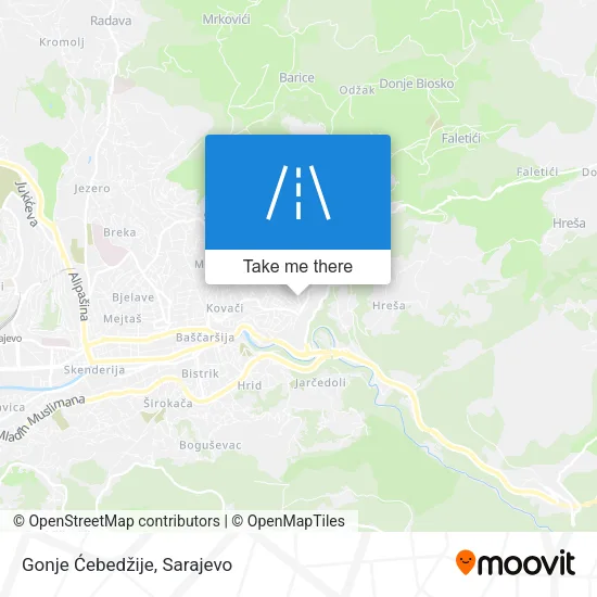 Gonje Ćebedžije map