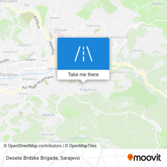 Desete Brdske Brigade map