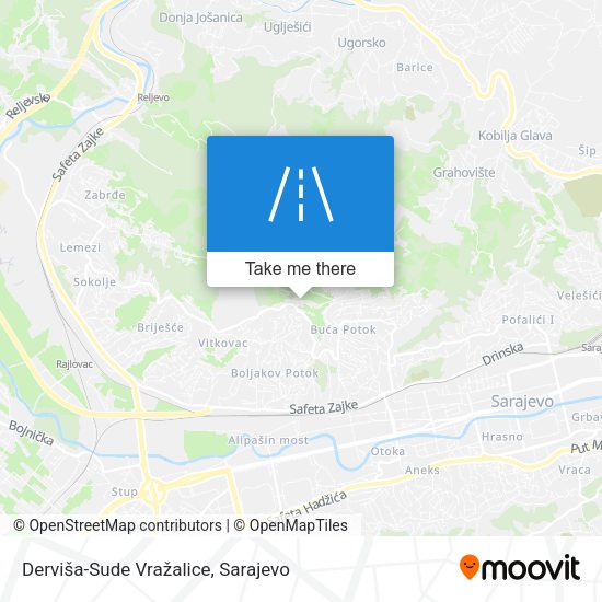 Derviša-Sude Vražalice map