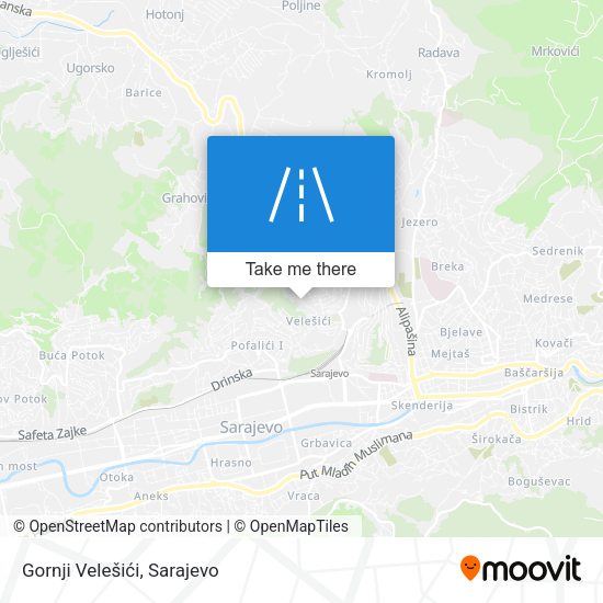 Gornji Velešići map