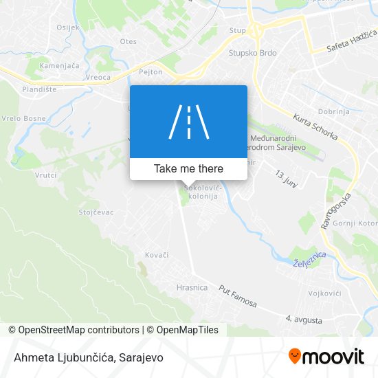 Ahmeta Ljubunčića map