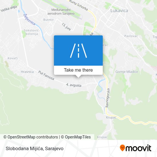 Slobodana Mijića map
