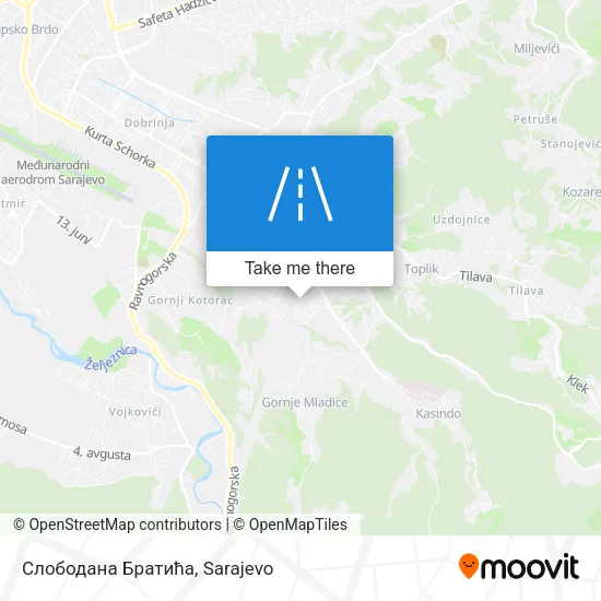 Слободана Братића map