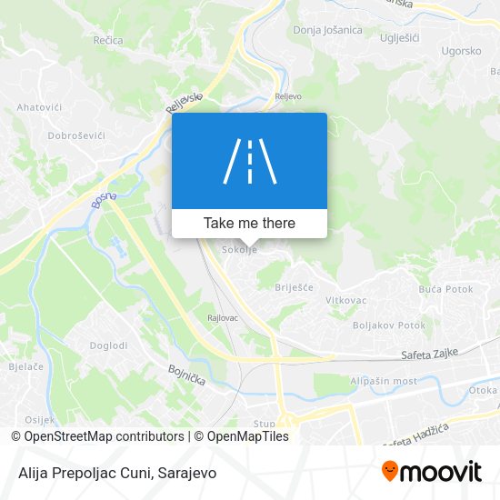 Alija Prepoljac Cuni map
