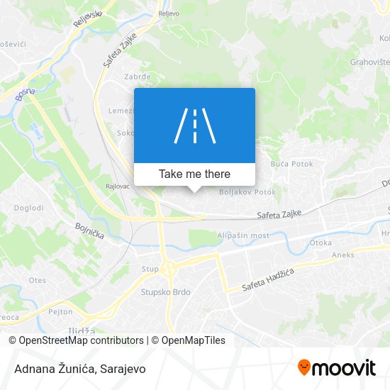 Adnana Žunića map