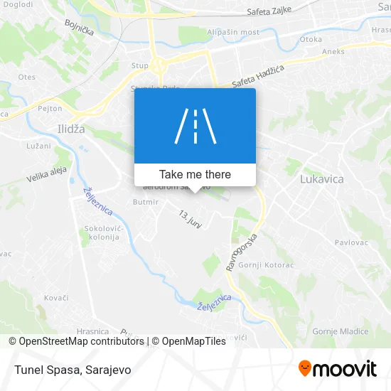 Tunel Spasa map