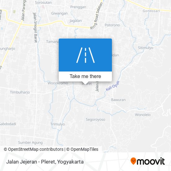 Jalan Jejeran - Pleret map