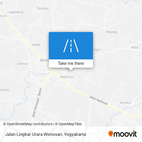 Jalan Lingkar Utara Wonosari map