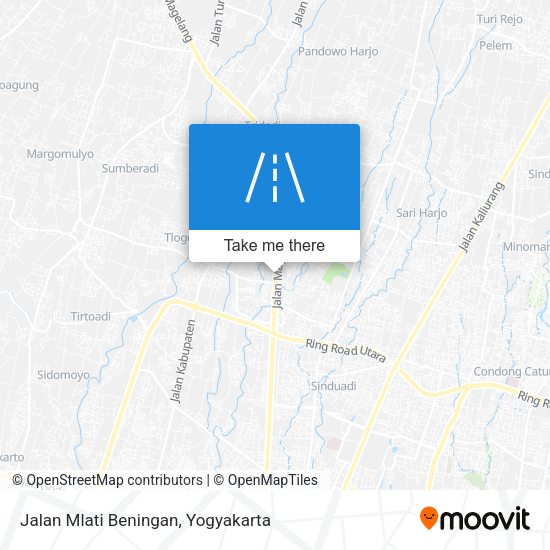 Jalan Mlati Beningan map