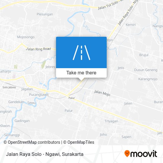 Jalan Raya Solo - Ngawi map