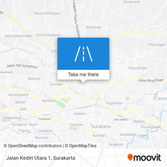 Jalan Kediri Utara 1 map