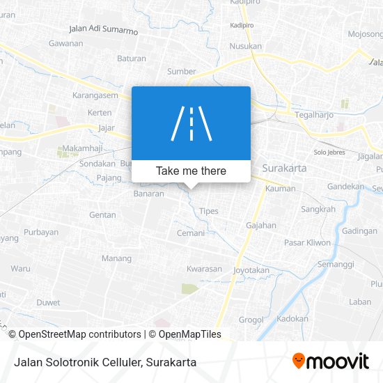 Jalan Solotronik Celluler map