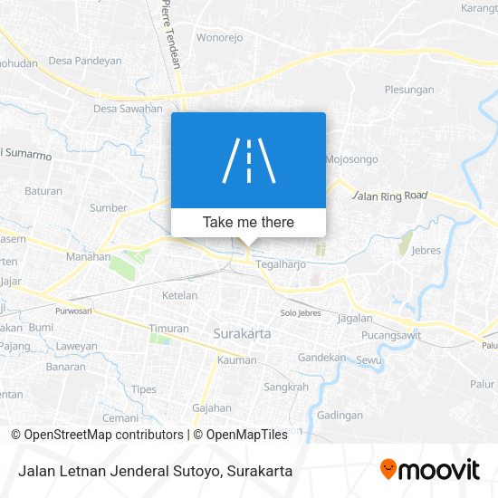 Jalan Letnan Jenderal Sutoyo map
