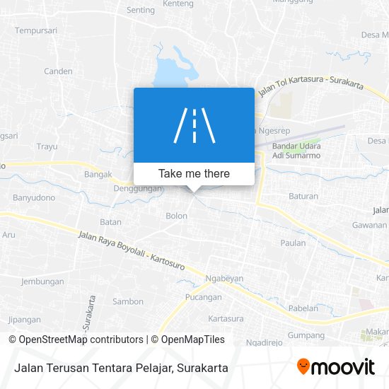 Jalan Terusan Tentara Pelajar map