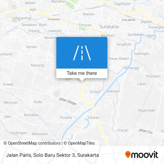 Jalan Paris, Solo Baru Sektor 3 map
