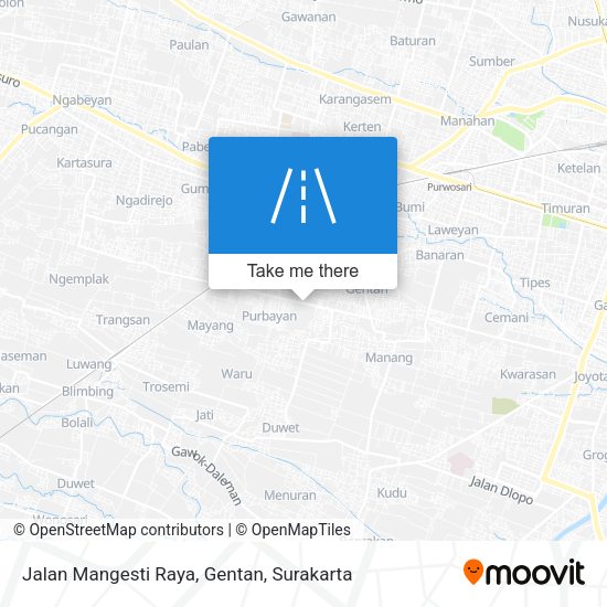 Jalan Mangesti Raya, Gentan map