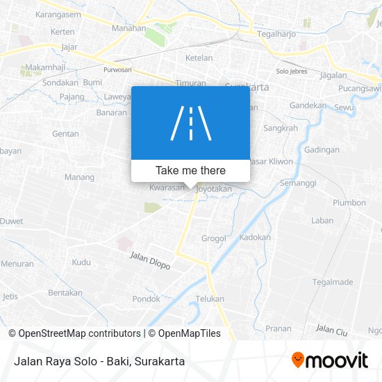 Jalan Raya Solo - Baki map