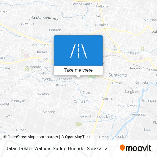 Jalan Dokter Wahidin Sudiro Husodo map