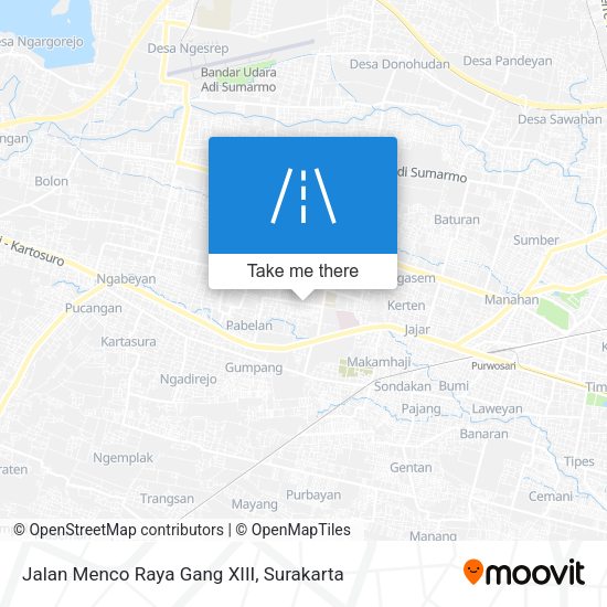 Jalan Menco Raya Gang XIII map
