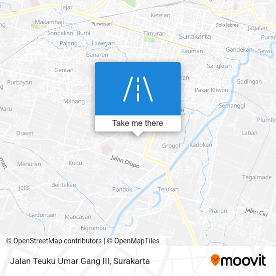 Jalan Teuku Umar Gang III map