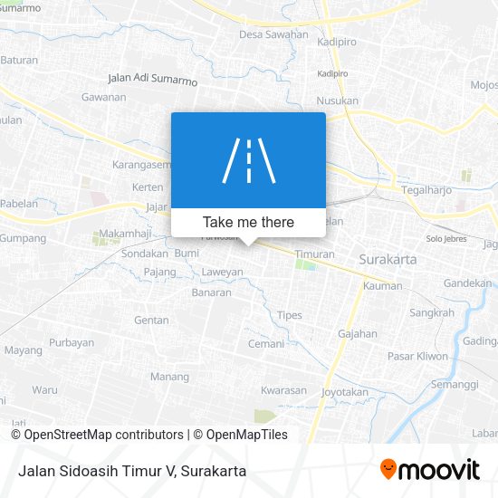 Jalan Sidoasih Timur V map