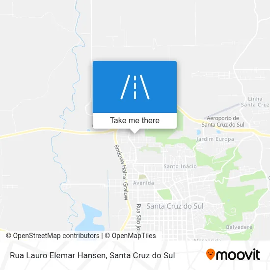 Rua Lauro Elemar Hansen map