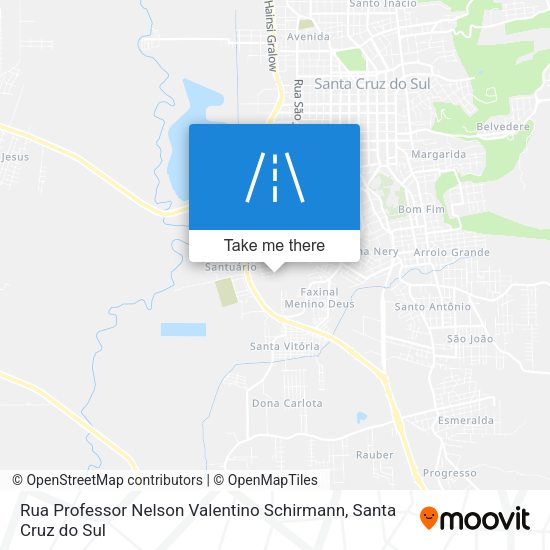 Rua Professor Nelson Valentino Schirmann map