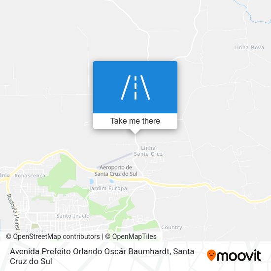 Avenida Prefeito Orlando Oscár Baumhardt map