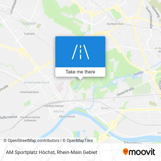 Карта AM Sportplatz Höchst