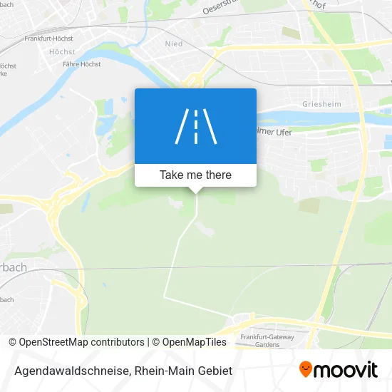 Карта Agendawaldschneise