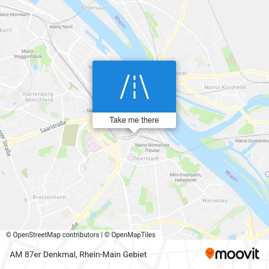 Карта AM 87er Denkmal