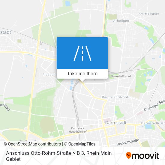 Anschluss Otto-Röhm-Straße > B 3 map