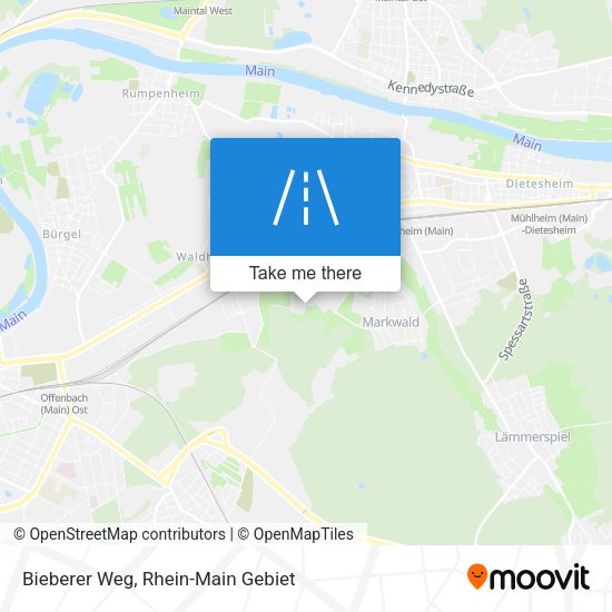 Карта Bieberer Weg