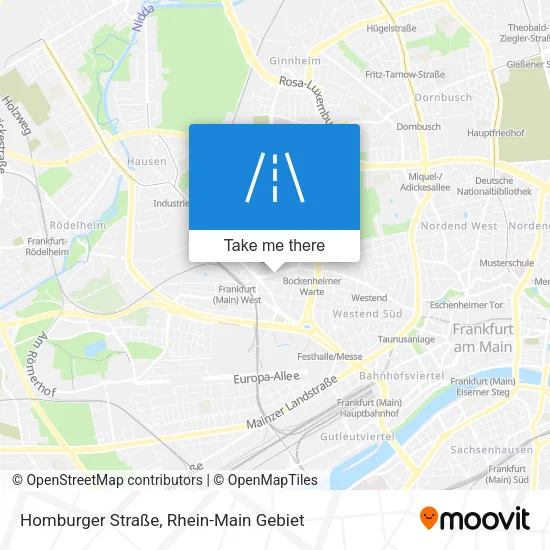 Карта Homburger Straße