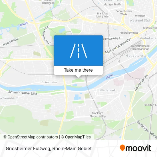 Карта Griesheimer Fußweg