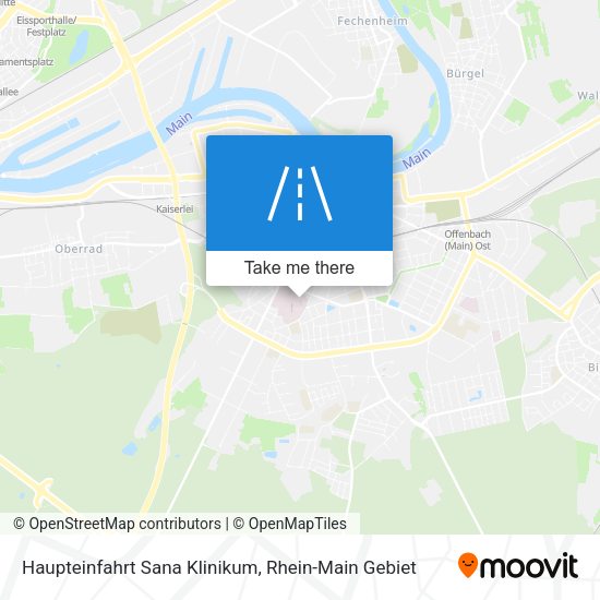 Haupteinfahrt Sana Klinikum map