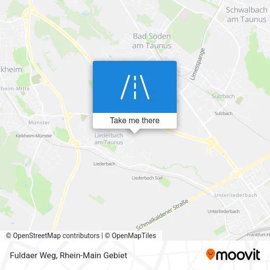 Карта Fuldaer Weg