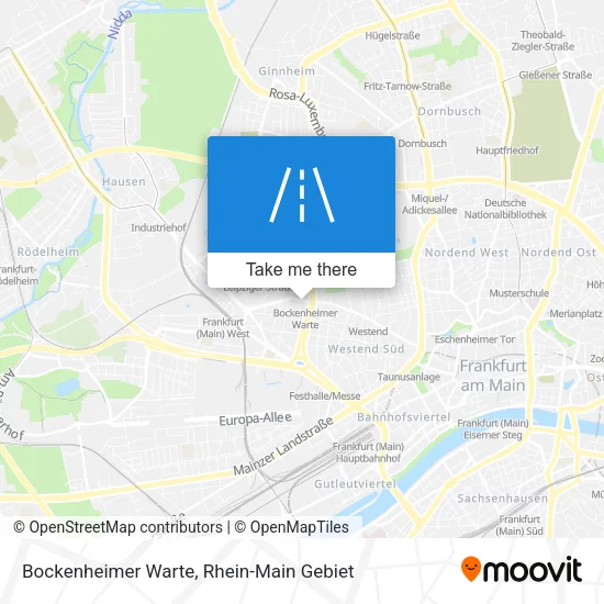 Карта Bockenheimer Warte
