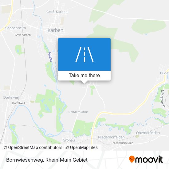 Bornwiesenweg map