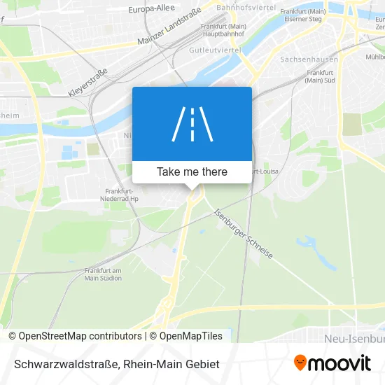Карта Schwarzwaldstraße