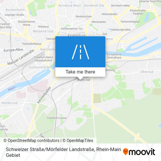 Schweizer Straße / Mörfelder Landstraße map